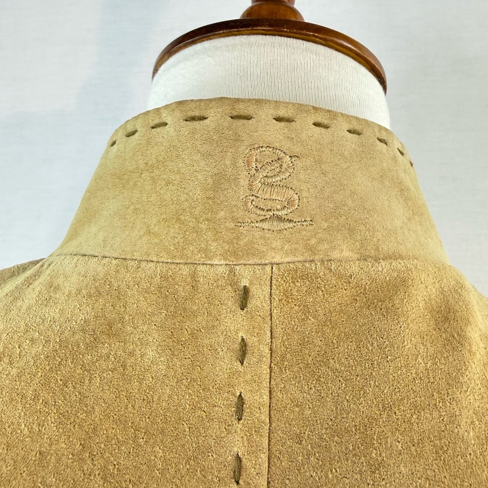 Gear For Sports Tan Suede Leather Jacket with Whipstitch Detail - Picture 6 of 12
